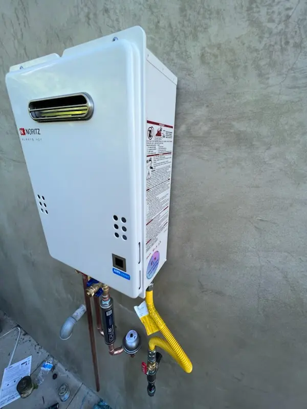 Tankless water heater installation for Rovey Farm Estates homes